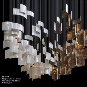 Luxury Handmade Glass Chandelier Exquisite Crystal Pendant Light for Hotels Villas Crystal Chandelier Lighting