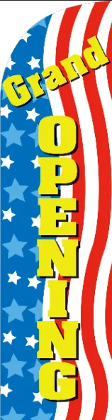 Free Design Customize Firework Feather Banner Flag US Flag Design Swooper Flag Open Business Sail Banner