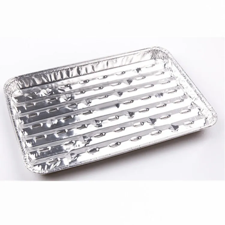 TIA CB18 Plat de cuisson antiadhésif non poreux, récipient portable pour emporter, récipient en aluminium, emballage en feuille d'aluminium
