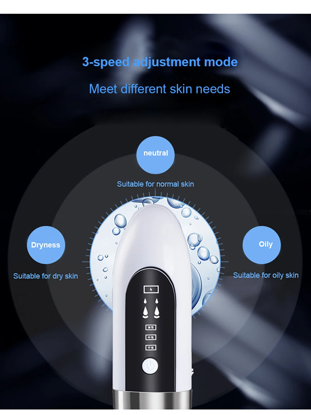 Water Circulation with Small Bubbles Facial Blackhead Remover Pore Vacuum Cleaner  Beauty Instrument Bubble Beauty Instrument