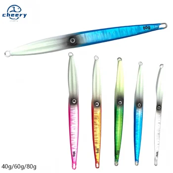 Jig Lure 16 Weekly Deals 40g 60g 80g Luminous Tokayo Slow Jigging Madai Jig Lure Sticker Box Weihai Top Umbrella Baits – Metal Jig – view 2