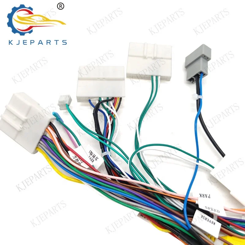 Auto 22Pin 32Pin Video Canbus Wiring Harness with Canbus for 2014 Nissans Qashqai-Xtrails Car Android Player
