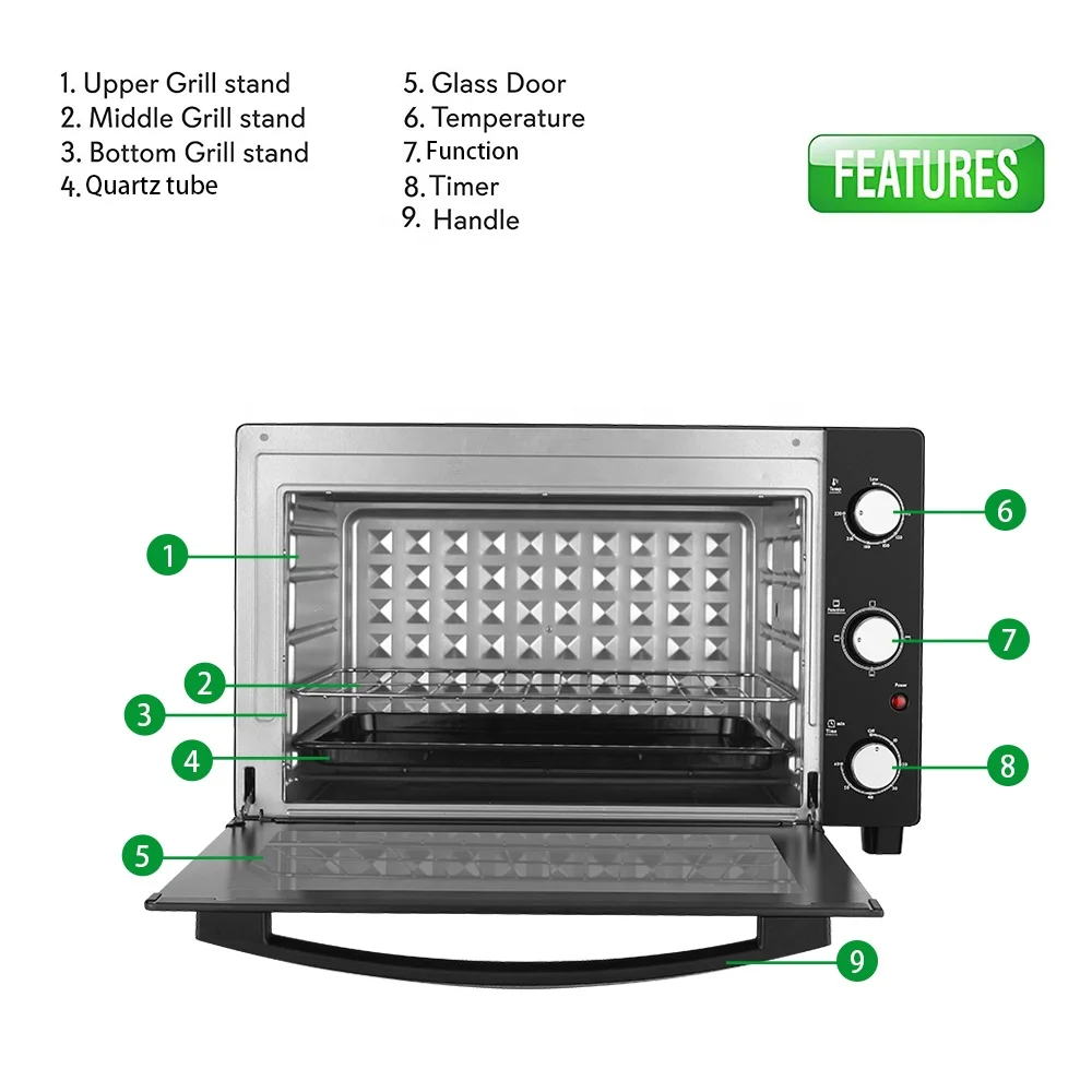 Vertical Toaster Oven with Mini Stove Electric Oven Toaster