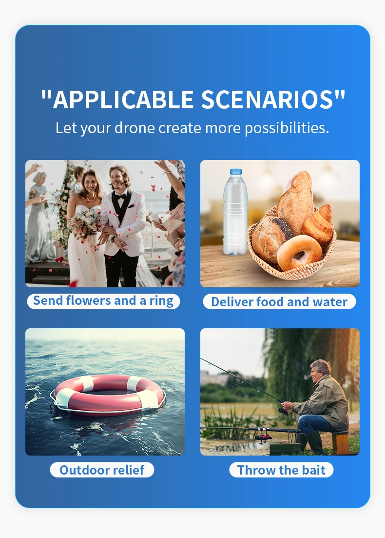 Hoshi Newest M5 Air Dropper Drop System Throw Device 2.4g Remote Control 100m Drop Mount