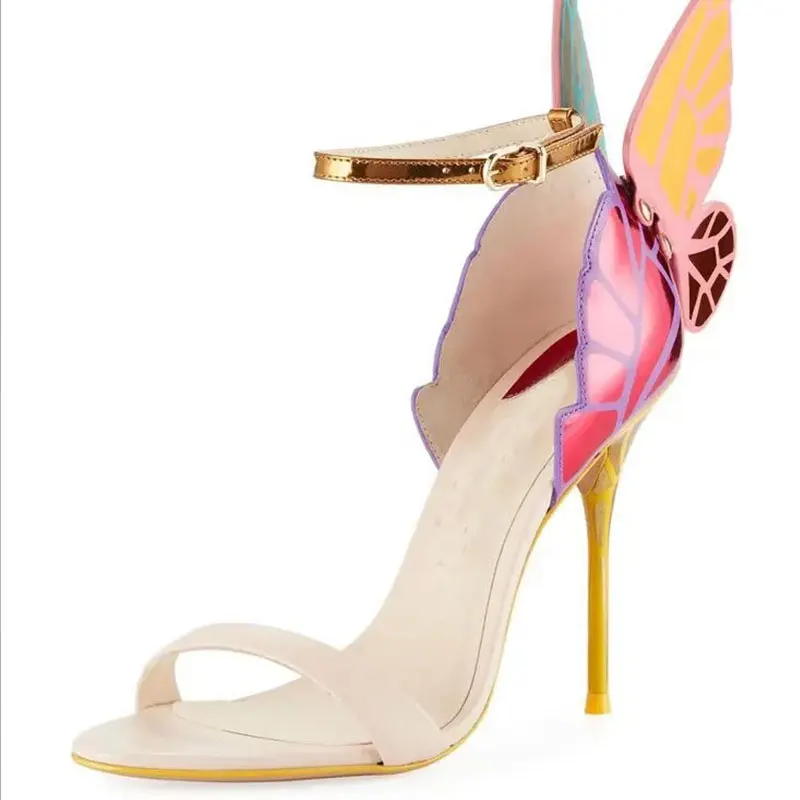 Custom Design Vendor Large Size 35-45 Women Ankle Strap Butterfly ...