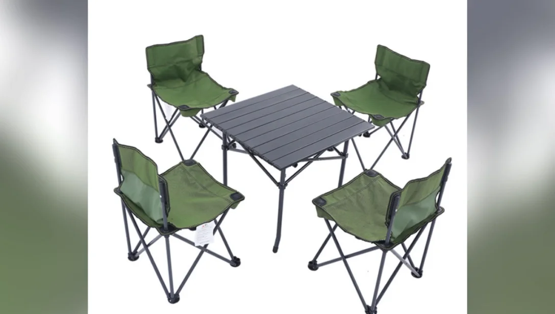 Camping Table Set Outdoor Picnic 46 Person Folding Camping Table And