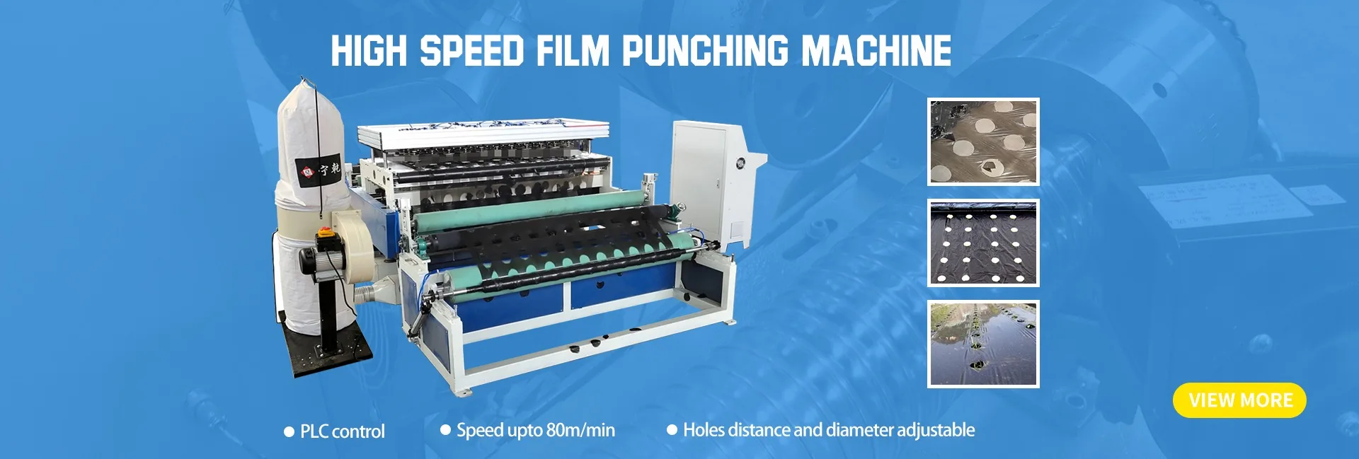 High Speed Holes Punching Perforating Machine For Pe Black Agriculture