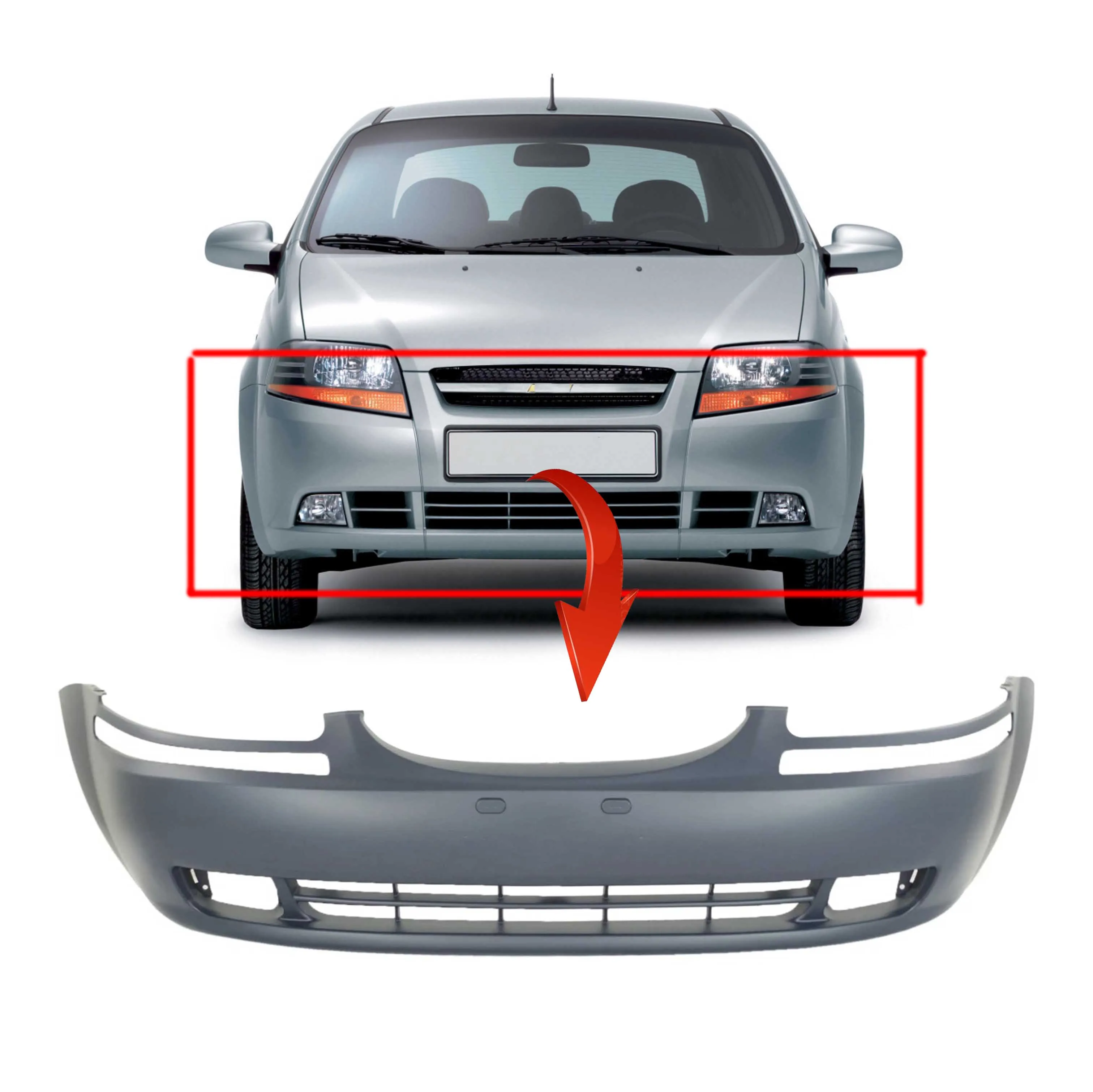 car front bumper for Chevrolet Aveo 2006 - 2011 2009 accessories parts front bumper cover