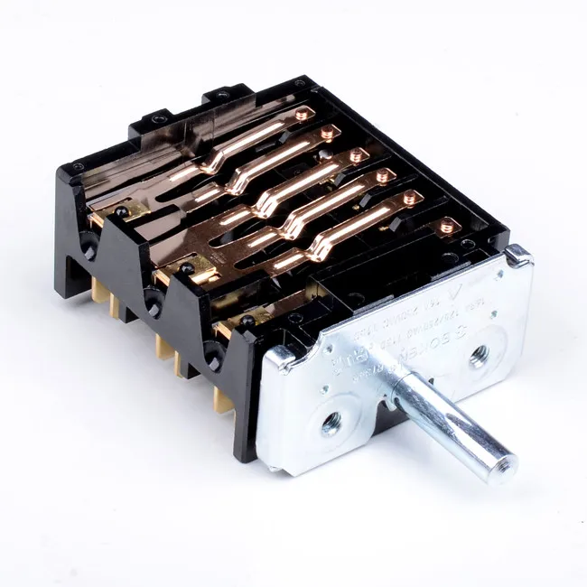 SOKEN  7 Step Rotary Selector Switch for Oven RT345-1A(51.43/18) Black for Built-in Oven