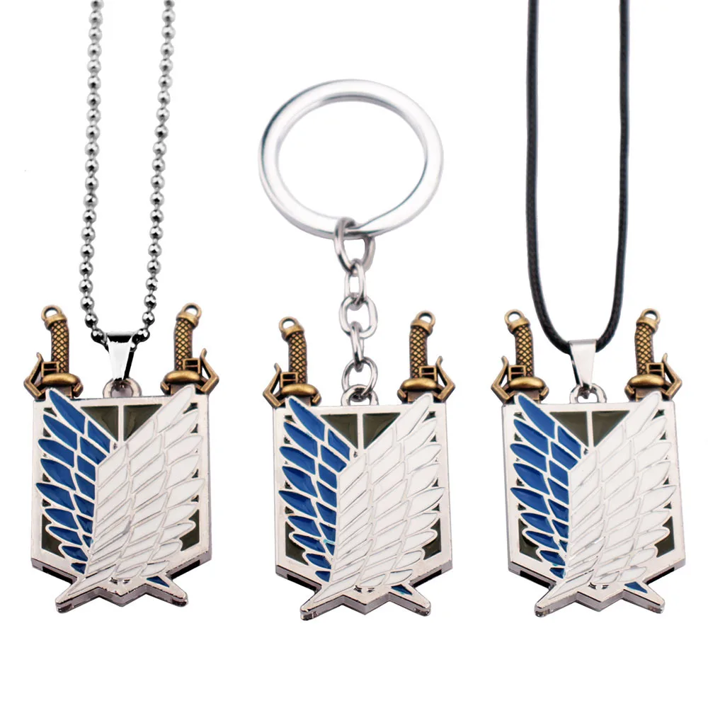Amazon.com: FunBoat AOT Wings of Freedom Necklace - Shingeki No Kyojin  Survey Corps Pendant Chain - Anime Cosplay Gifts for Kids Girls Teens Women  Men: Clothing, Shoes & Jewelry