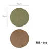 Moss green and mud gray coasters, 10cm