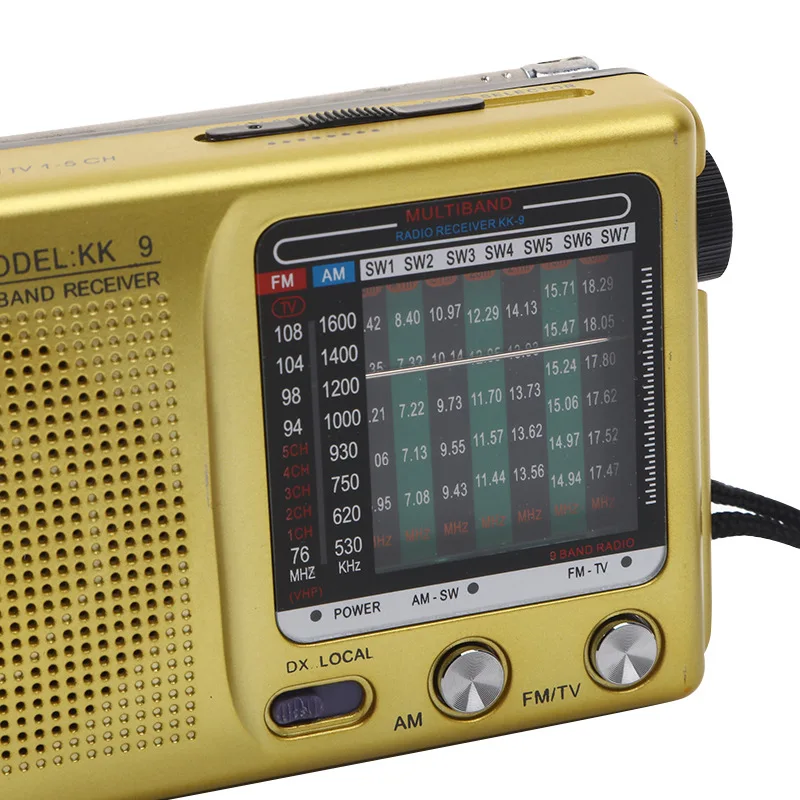 Silver Multi-functional Portable Radio with Battery Power