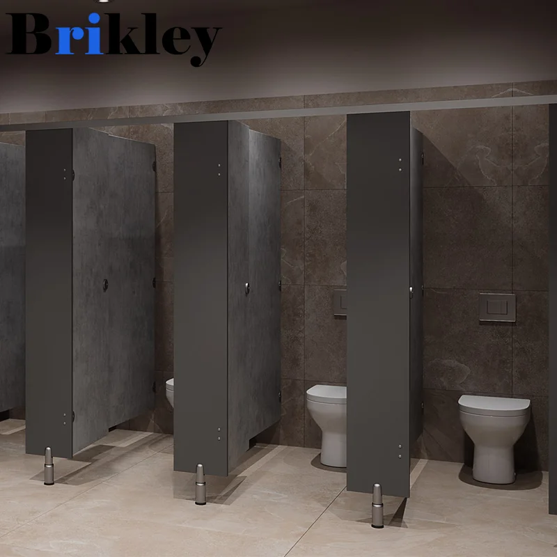Kompakte HPL-Wandverkleidung für Toilettenkabinen, wasserdicht und feuerbeständig, HPL-Toilettenkabine, feuchtigkeitsresistent mit SS304-Beschlägen