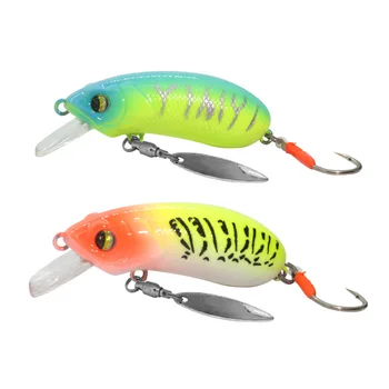 Crankbait Spinner Spoon Lure, Single Hook Minnow Freshwater Artificial Bait for Mandarin Fish & Jungle Perch – Metal Jig – view 2