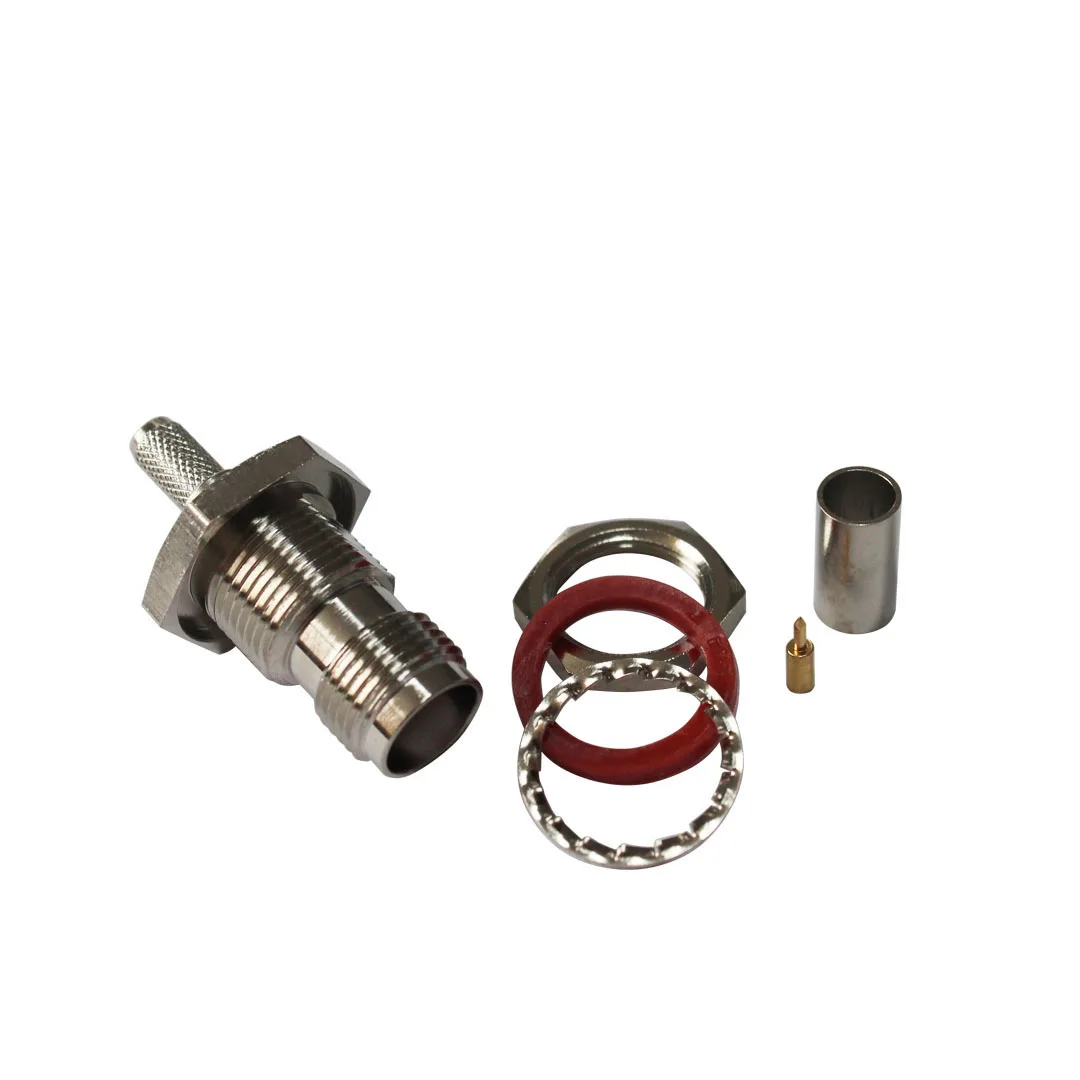 Manufacturer TNC-C-KY3 Brass Material RF Connector Crimp Female Jack TNC Connector for RG58 RG142 Cable