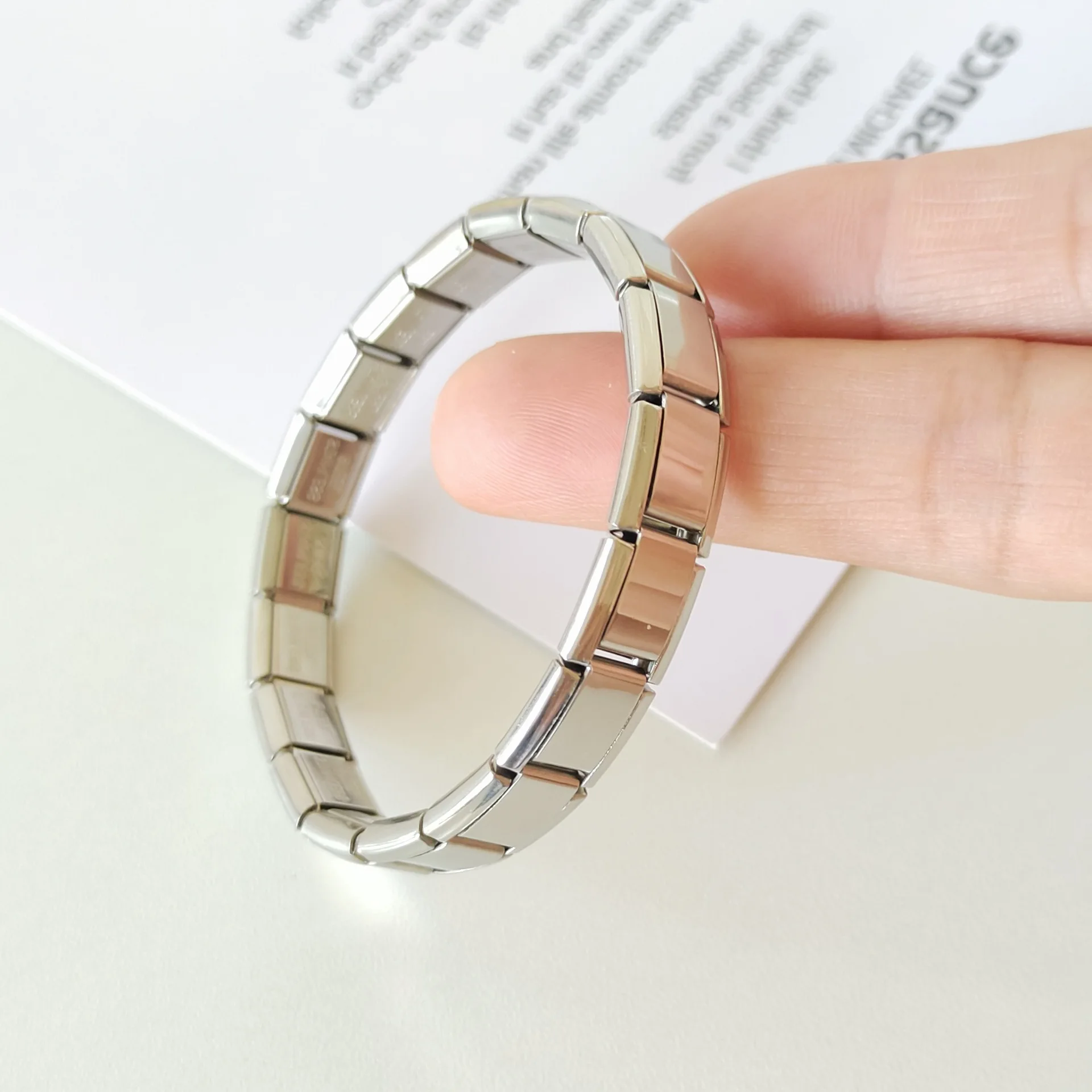 Quiges - Modulo Charm Link in stile italiano da 9 mm in acciaio inox Mouse per bracciali in stile Italian Links
