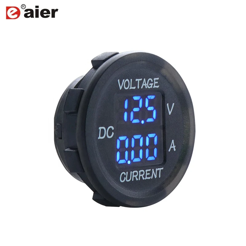 Digital Voltmeter and Ammeter DC 5V 48V Voltage LED Display Blue Red Green