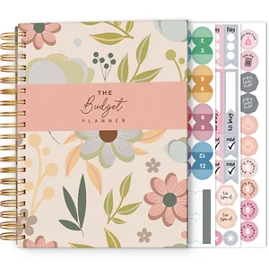 Wholesale A5 Hardcover Bill Tracker Journals Yearly Monthly Money Organizer Custom Undated Spiral Budget Planners With Stickers