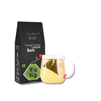 OEM private label herbal organic pyramid tea bags jasmine green tea for detox and refresh