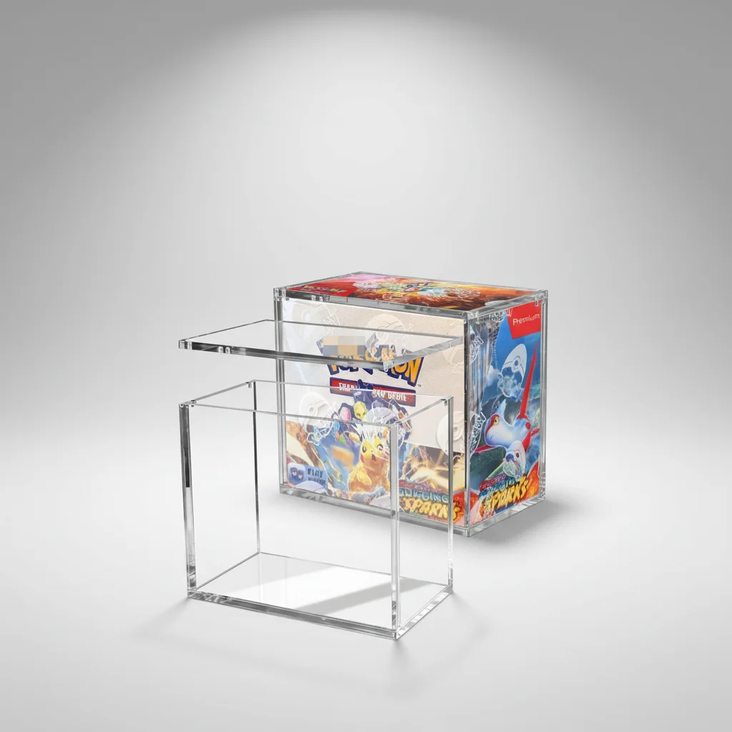 Wholesale clear Magnetic Acrylic Booster Protector case Pokemoned Booster  Bundle Display Acrylic case