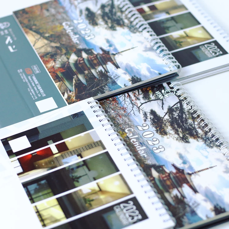 Guangzhou Factory Custom Printing Promotion Plan Desktop Calendar Monthly Holiday Reminder 2023 Desk Calendar