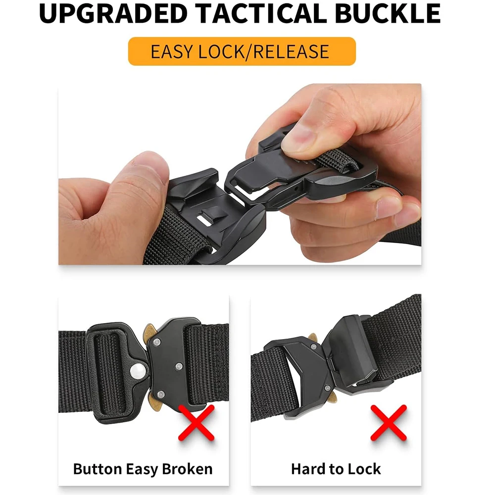 Lightweight Men High-quality Durable Tactical Belt Adjustable Wear-resistant Nylon Web Belt