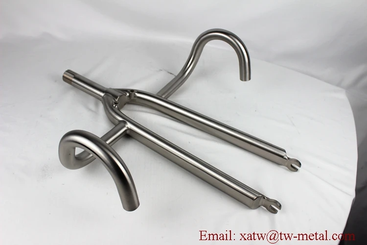 Titanium Race Bicycle Fork Titanium Drop Handle bar Titanium Track Bike Forks