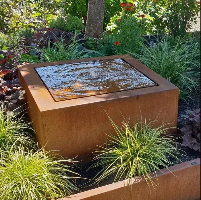 Corten Steel Outdoor Water Fountain Corten Steel Water Fall Fountain ...