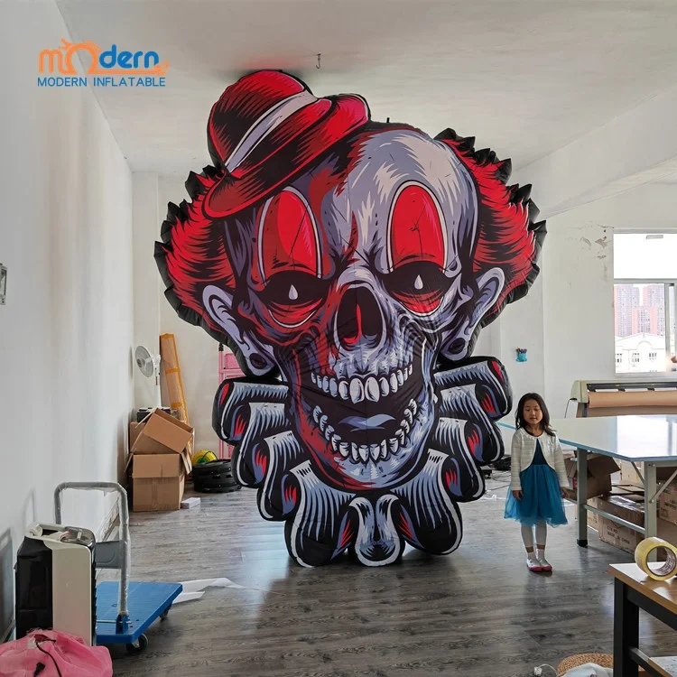 Giant Halloween Inflatable Clown Head Puppet Advertising Balloon for Halloween Decorations