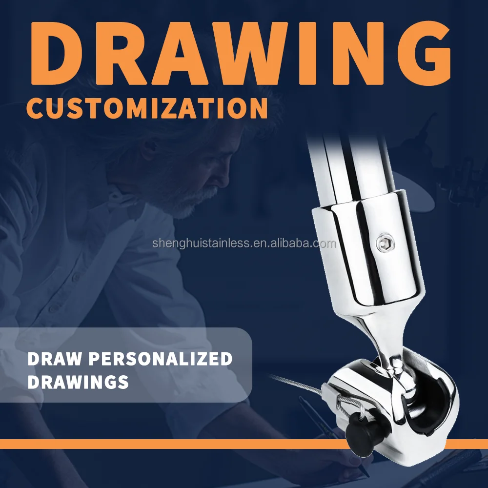 product customized hardware parts 316 stainless steel marine hardware awning accessories bimini top cap yacht parts bimini top fittings-3