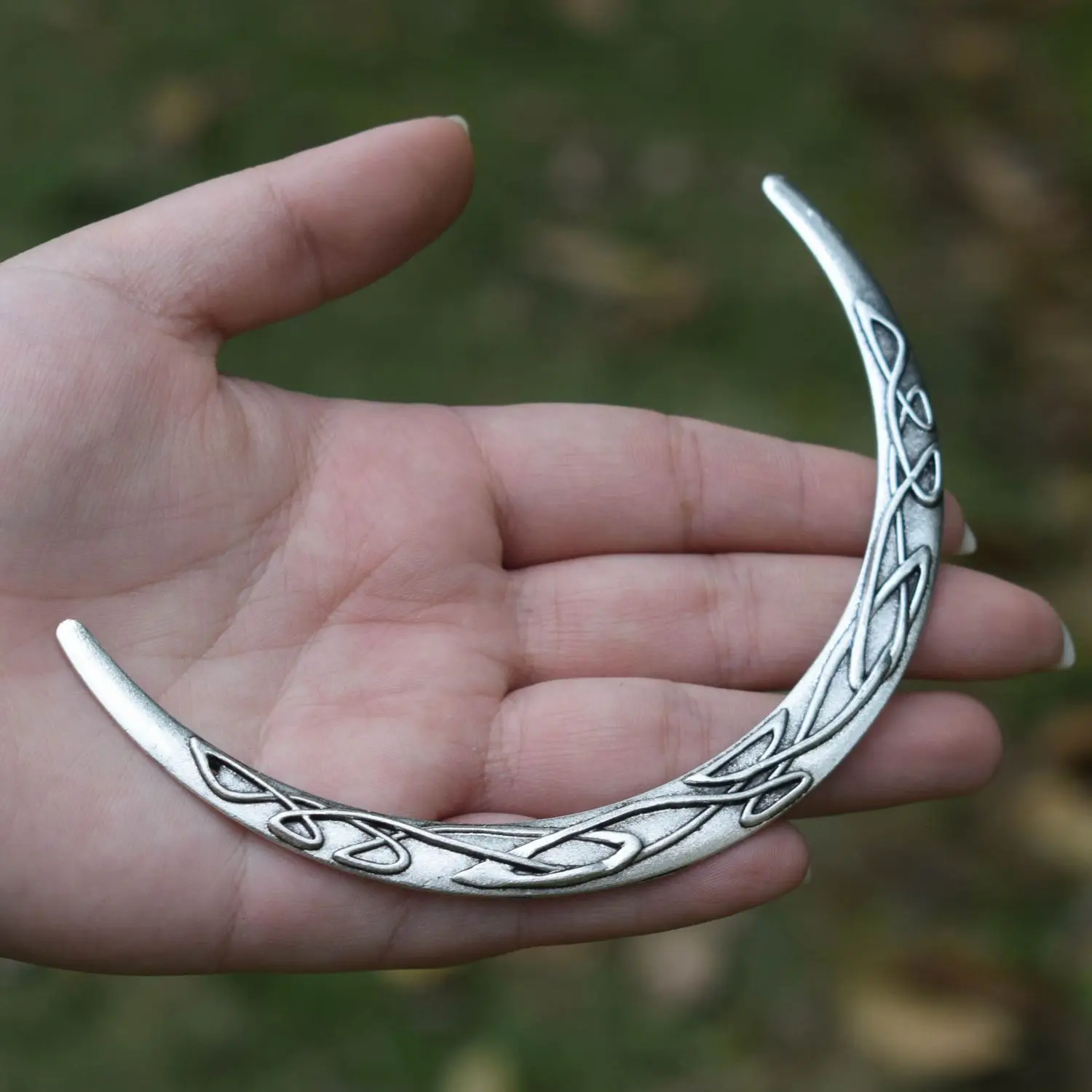 Witchy Vintage Unique Celtics Knot Raven Crescent Moon Hair Forks