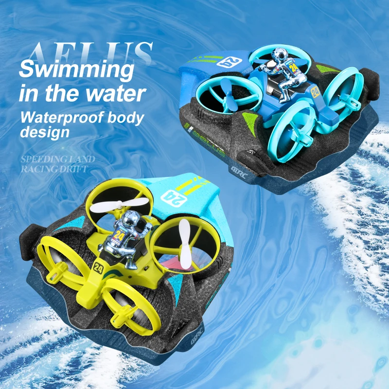 2 in 1 Mini RC Drone Quadcopter Remote Control RC Boat Ship Drone Airplane Toy for Kids Adults