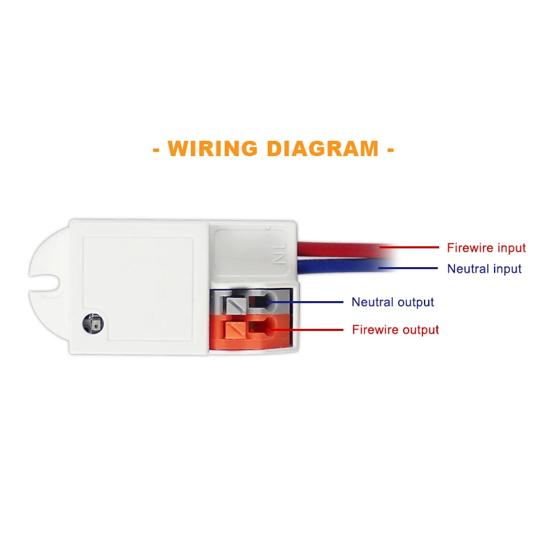 AC220V Mini 5.8GHz Auto ON OFF Microwave radar Motion sensor Detector 360 Degree HF Detector Microwave Motion Sensor switch