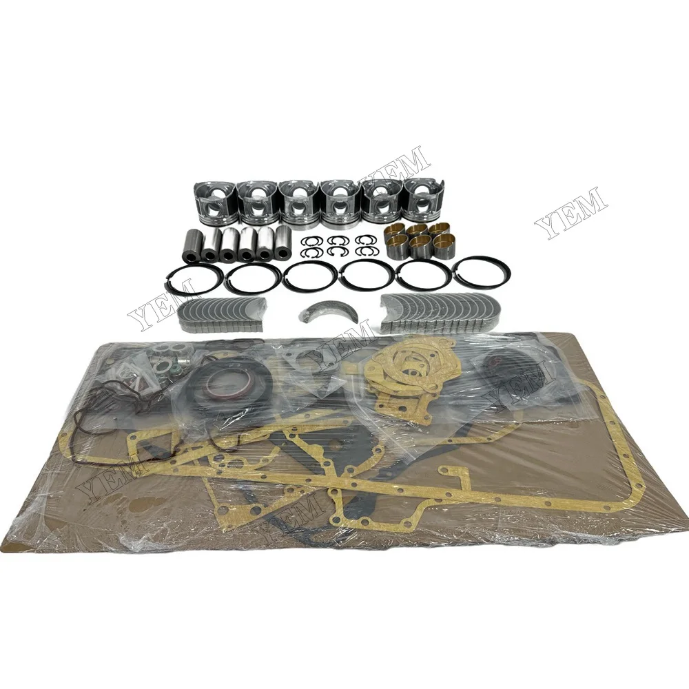 Overhaul Kit With Piston Rings Full Gasket Set Bearings Fit for Hino W06D Engine Parts