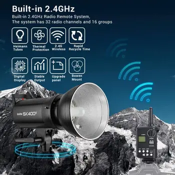 Godox SK400II F400Ws GN65 5600K Wireless Studio Flash Strobe Speedlite detail image