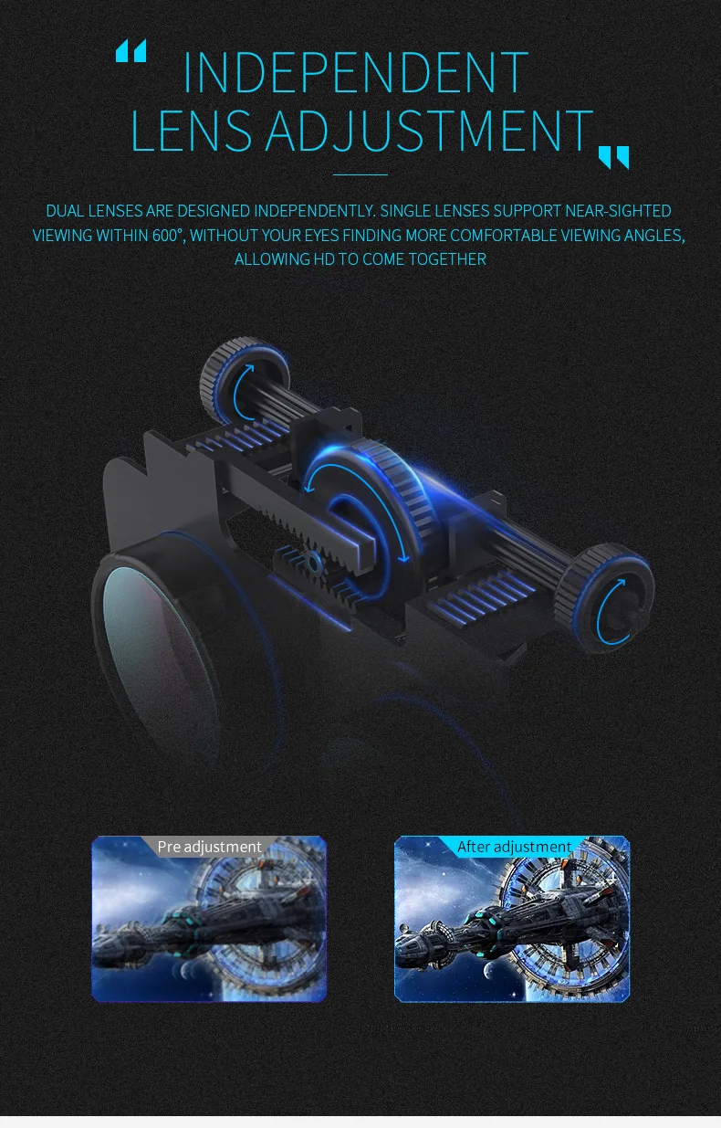 Shinecon VR-casco de realidad Virtual para teléfono inteligente, gafas 3D para Smartphone, auriculares, binoculares para videojuegos con lente