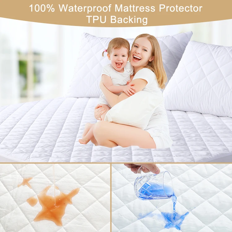 Стеганый водонепроницаемый матрас защитный чехол от постельных клопов детский