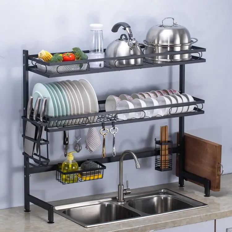 Wall Mounted Metal Dish Rack Kitchen Plate Rack Storage Shelf Spice Racks For Kitchen Buy