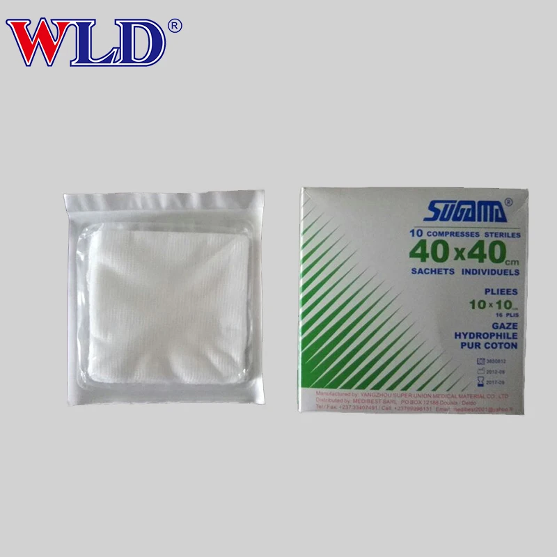 medical disposable sterile gauze swab pad 100% cotton