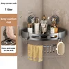 Grey corner rack-1 tier with rod