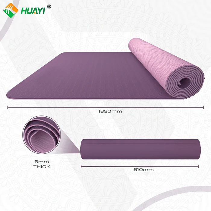 Dropshipping Tpe Yoga Matt De Yoga Sport Gym Yogamatt Anti Slip 6mm Custom Logo Uv Print Eco