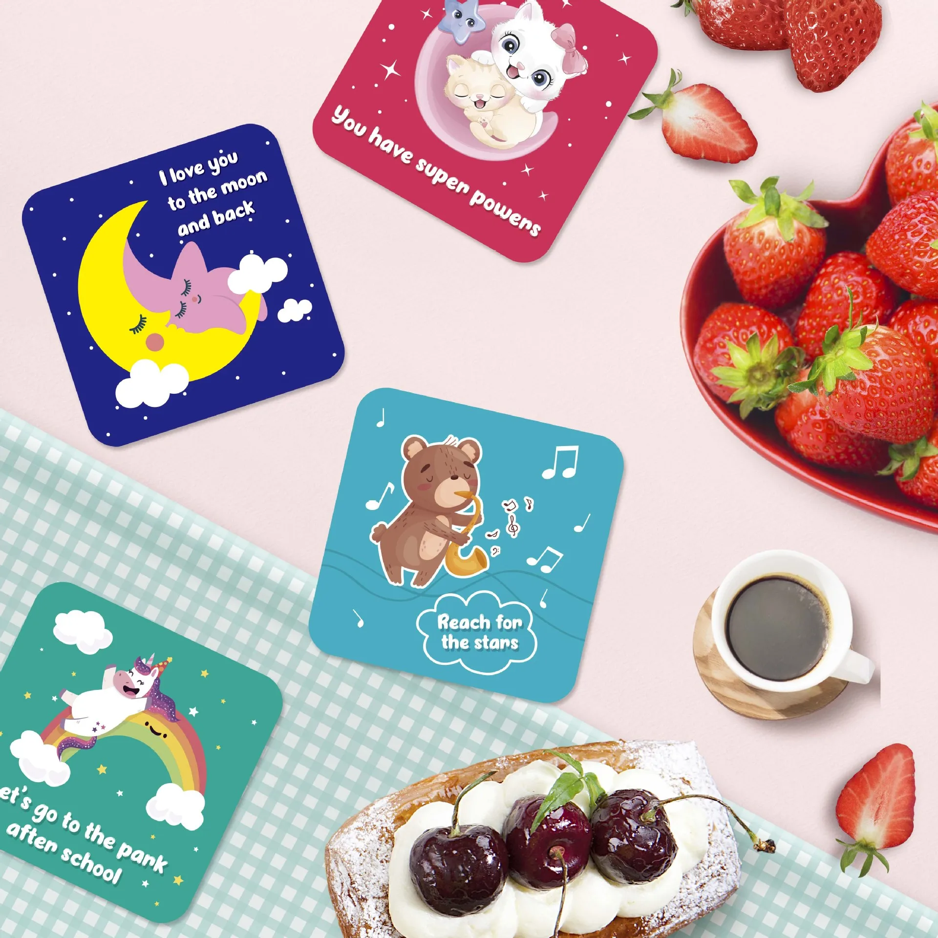 60 Lunchbox-Witze Für Kinder – Niedliche Karten Mit Motiven, 8,9x8,9 Cm, Motivierend & Lustig