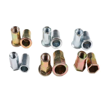 Fafeicy 100 Stück Nietmuttern Set - M4 M5 M6 M8 Aluminium Muttern Sortiment