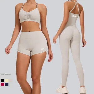 New Style Yoga Gym Fitness Sets Scrunch Butt Yoga Leggings Yoga Sets Fitness Women Running Workout Sets for Women Gym Clothes
