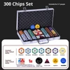 Juego de fichas de póker Crown de 300 piezas con estuche de aluminio