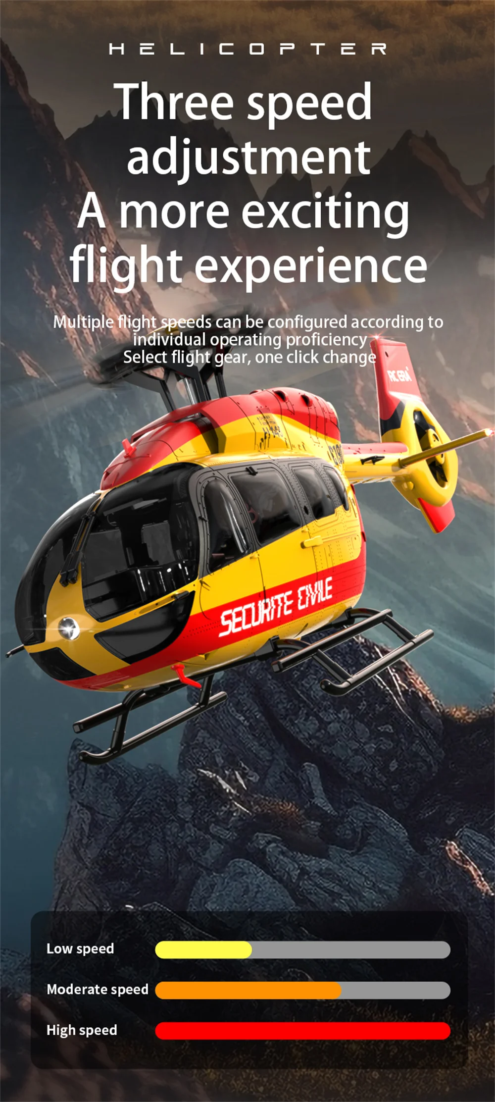 HOSHI RC ERA C190 Helicopter H145 1/28 2.4G 6CH 6-Axis Gyro Optical Flow Localization Altitude Hold Flybarless Brushless Drones