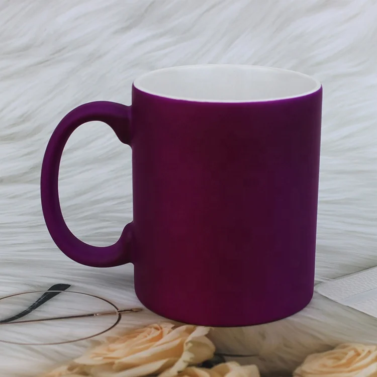 11oz Sublimation Neon Ceramic Coffee Mugs - White Mugs