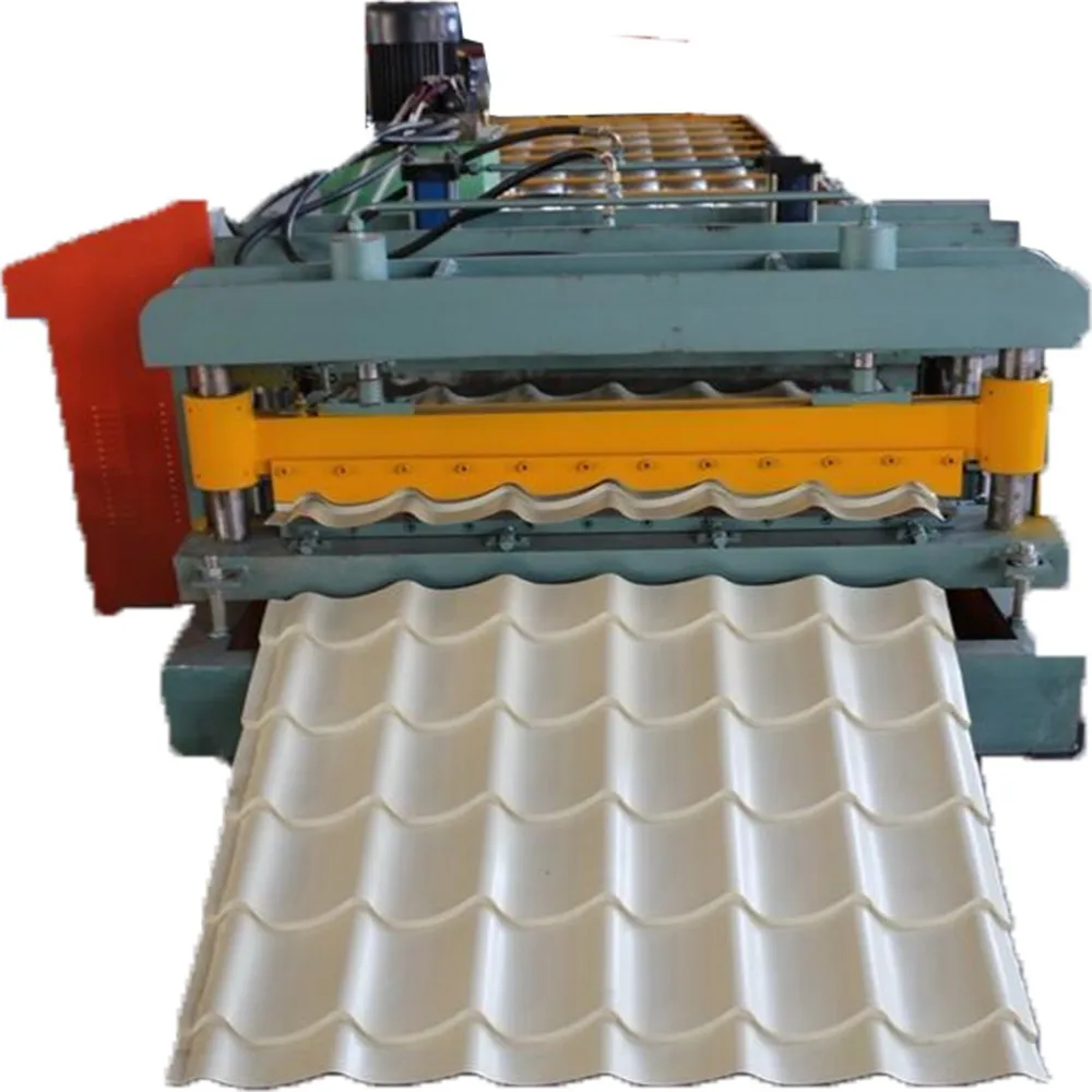 Glazed Colored Roof Tiles Making Machine Line Ceramic Machinery  Galvanized Tile Export to Russia 1100 Roll Forming Machine