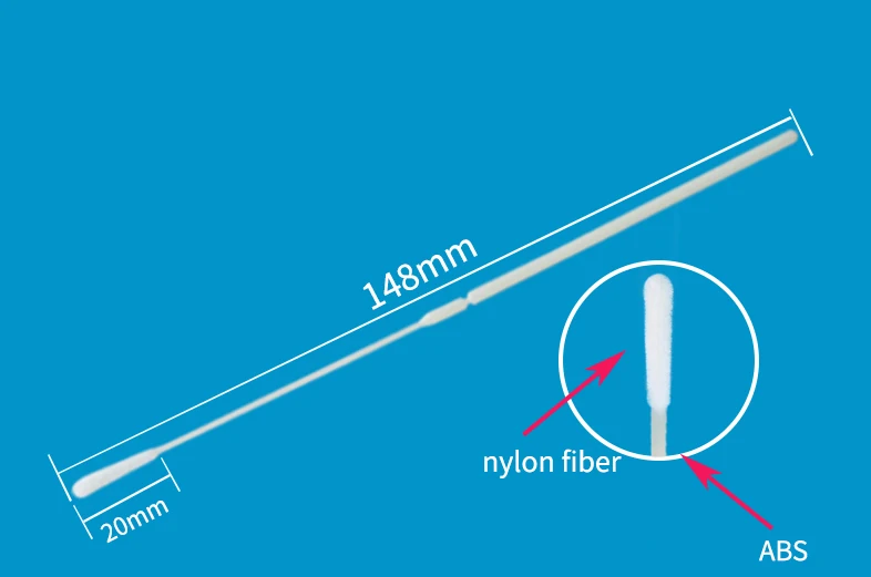 Laboratory Transport Flocking Nylon Flocked Urethral Swabs test Sterile Naso Nasal Nasopharyngeal Swab