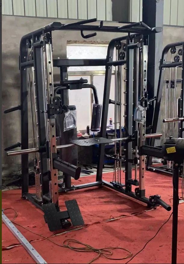Source Factory Strength Training Multifunctional All in One Machine Home Gym Equipment Smith Machine for Sale